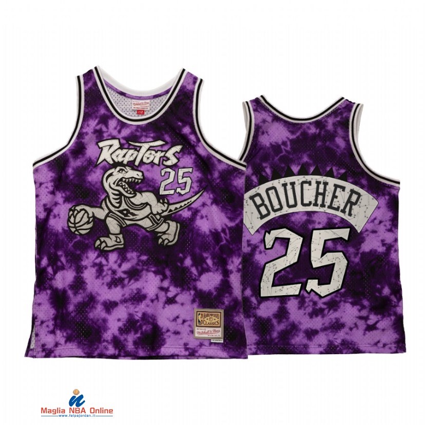 Maglia NBA Toronto Raptors NO.25 Chris Boucher Porpora Throwback 2021