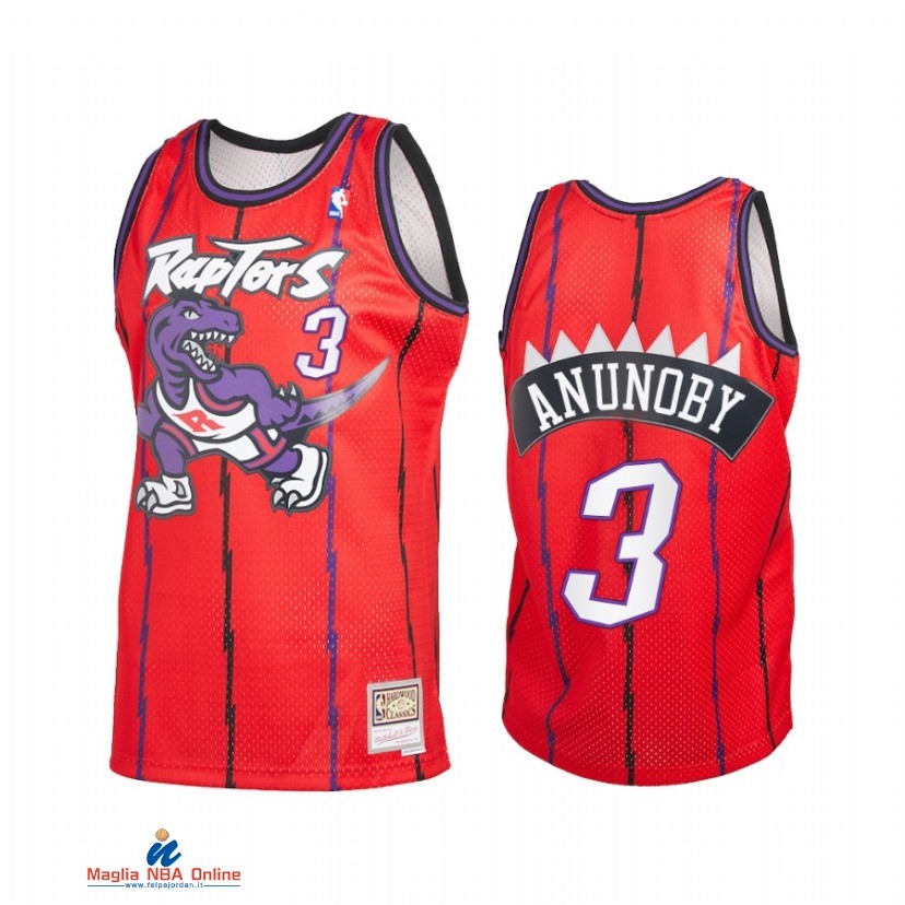 Maglia NBA Toronto Raptors NO.3 OG Anunoby Reload 2.0 Rosso Hardwood Classics 2021