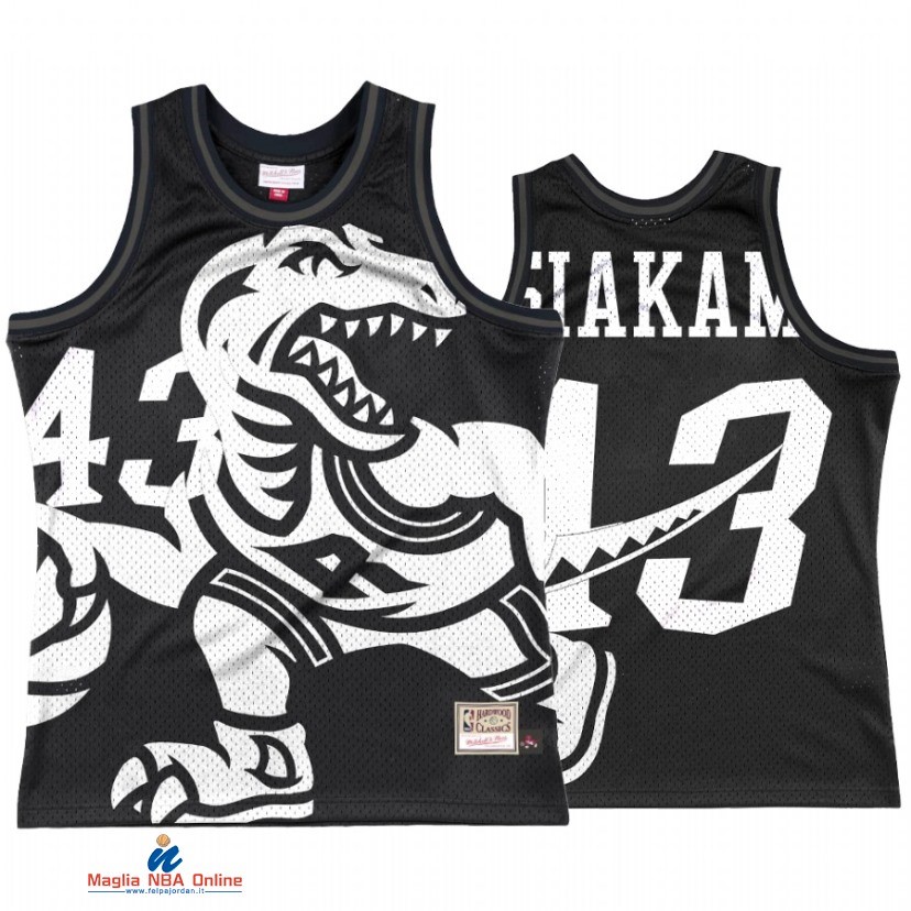 Maglia NBA Toronto Raptors NO.43 Pascal Siakam Big Face 3.0 Nero Hardwood