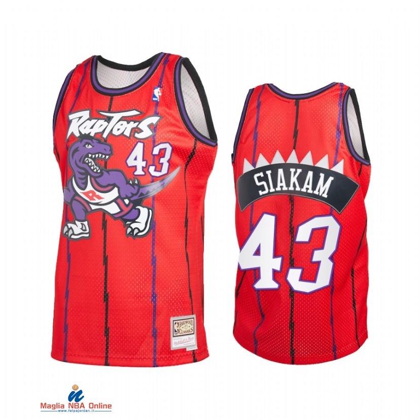 Maglia NBA Toronto Raptors NO.43 Pascal Siakam Reload 2.0 Rosso Hardwood Classics 2021