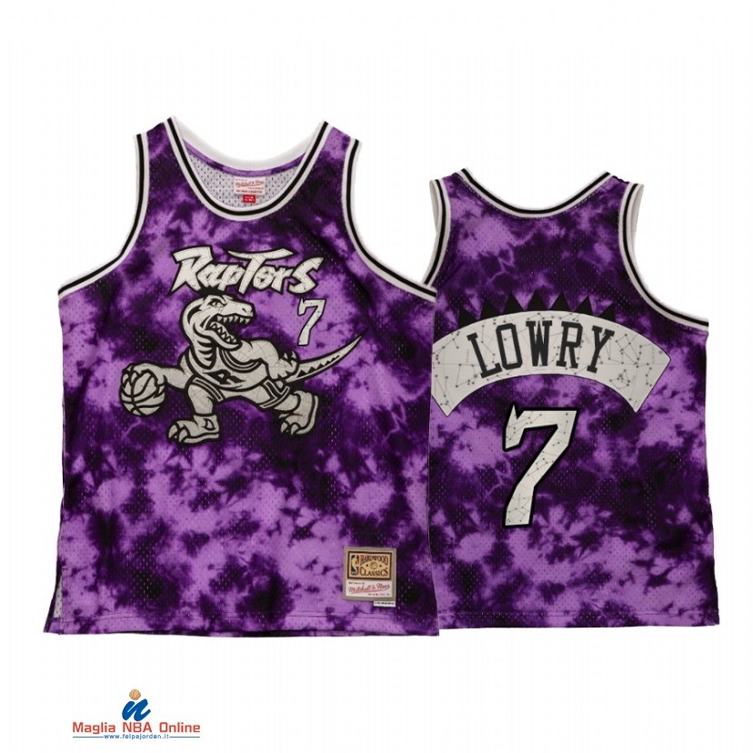 Maglia NBA Toronto Raptors NO.7 Kyle Lowry Porpora Throwback 2021