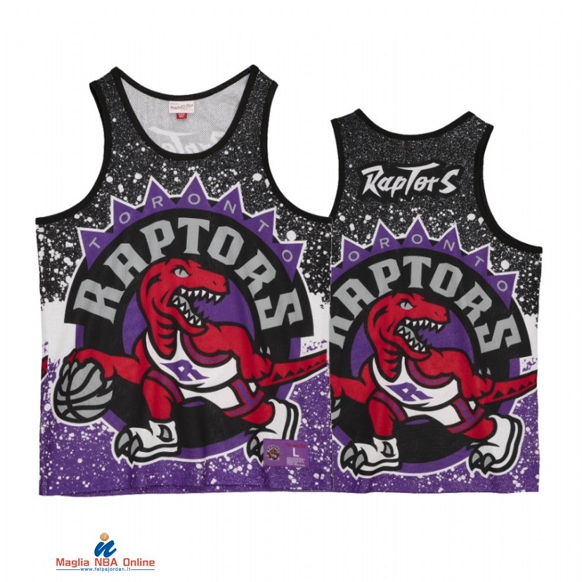 Maglia NBA Toronto Raptors Porpora Nero Hardwood Classics