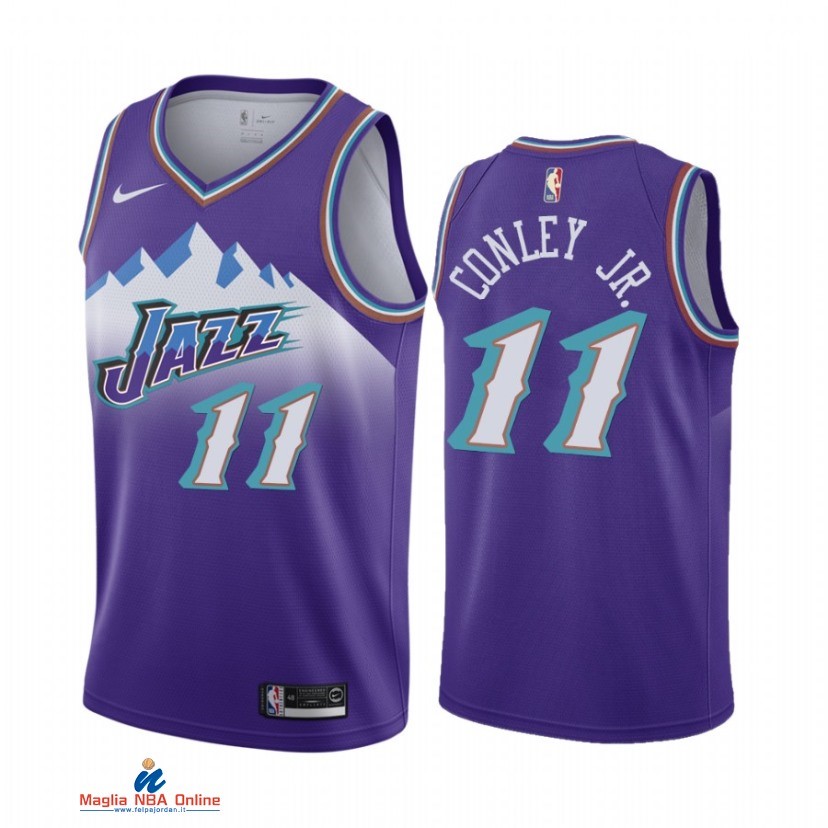 Maglia NBA Utah Jazz NO.11 Mike Conley Jr. Porpora Hardwood Classics 2021-22