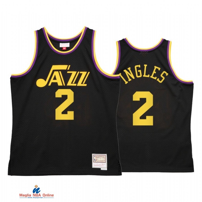 Maglia NBA Utah Jazz NO.2 Joe Ingles Reload 2.0 Nero Hardwood Classics