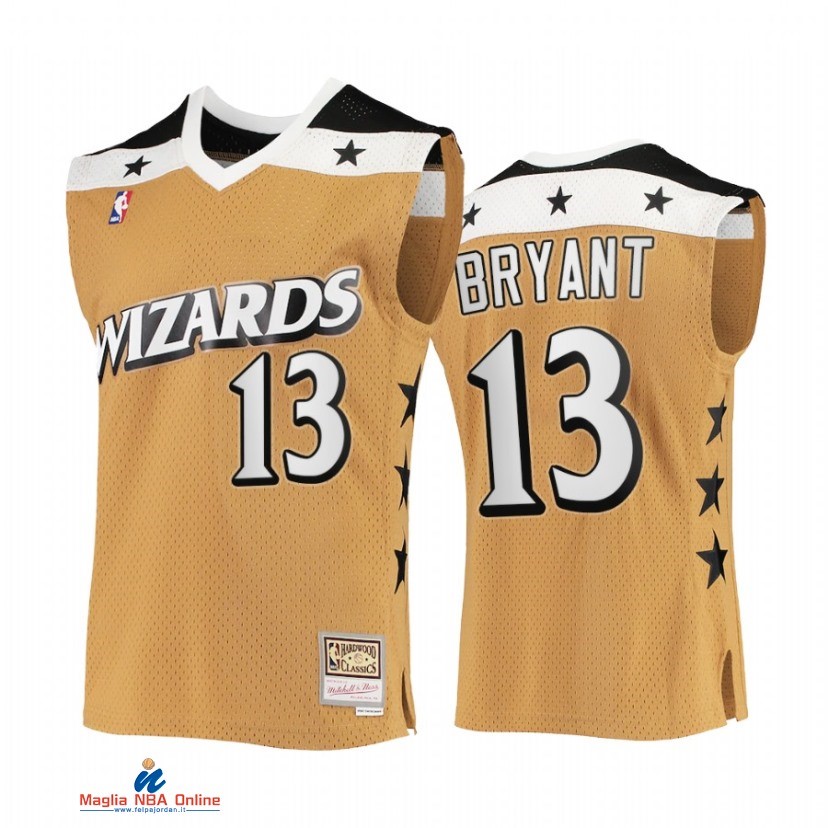 Maglia NBA Washington Wizards NO.13 Thomas Bryant Oro Hardwood Classics 2007-08