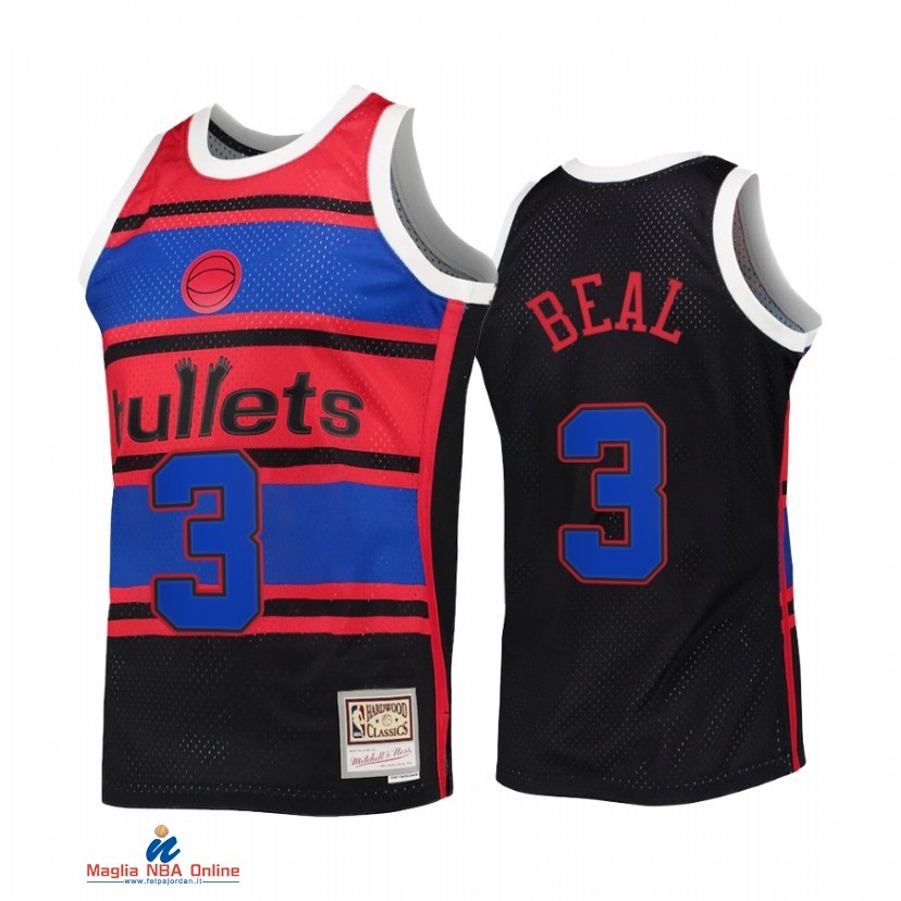 Maglia NBA Washington Wizards NO.3 Bradley Beal Reload 2.0 Nero Hardwood Classics