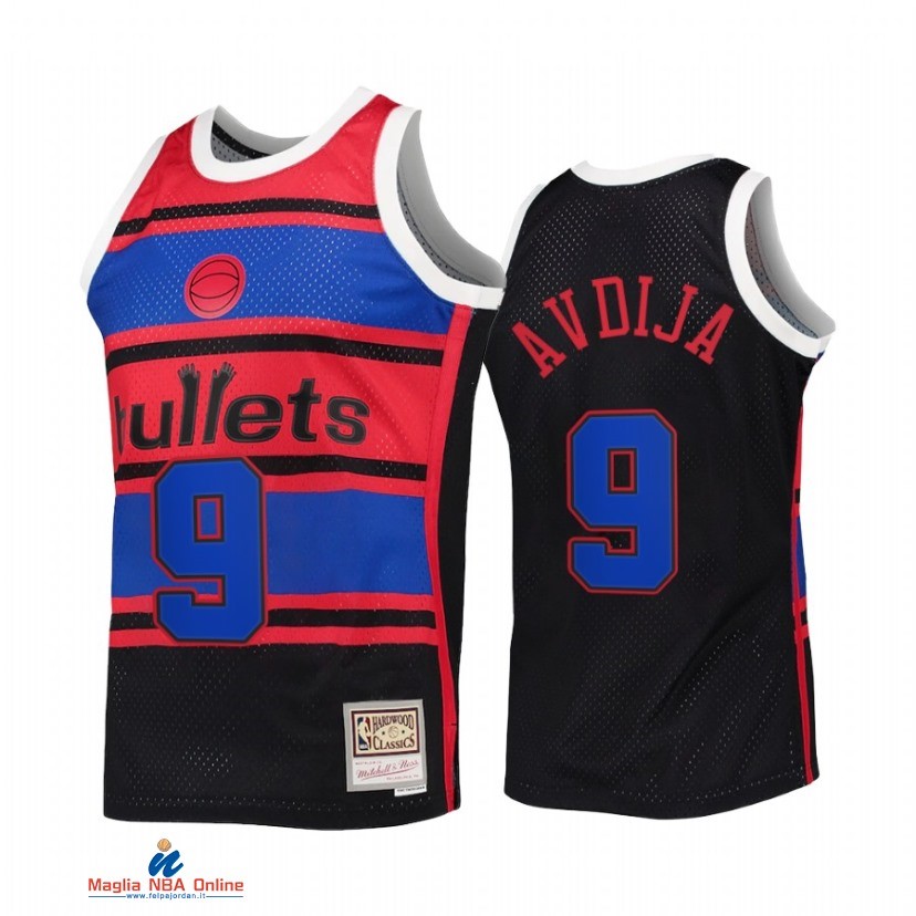 Maglia NBA Washington Wizards NO.9 Deni Avdija Reload 2.0 Nero Hardwood Classics