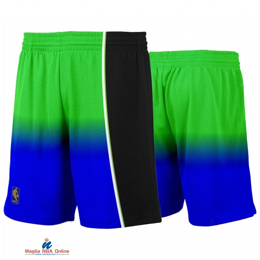 Pantaloni Basket Atlanta Hawks Verde Blu Hardwood Classics 2021