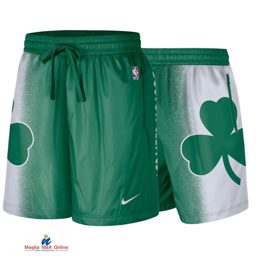 Pantaloni Basket Boston Celtics Bianco Verde 2020-21