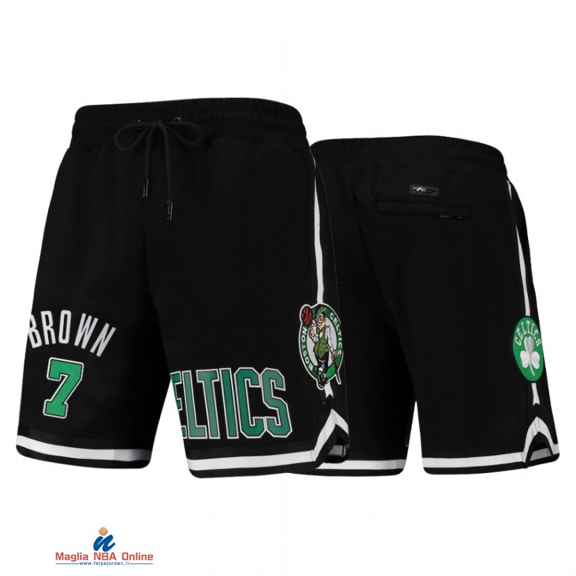 Pantaloni Basket Boston Celtics NO.7 Jaylen Brown Verde Nero 2021