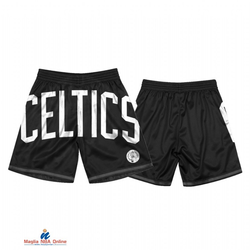Pantaloni Basket Boston Celtics Nero Bianco 2021