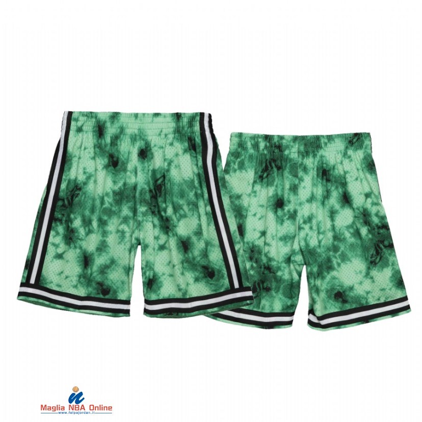 Pantaloni Basket Boston Celtics Verde Nero Throwback 2021