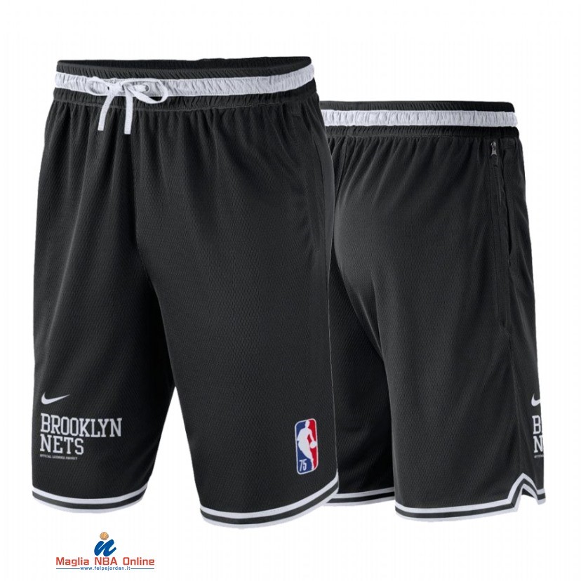 Pantaloni Basket Brooklyn Nets 75th Anniversary Nero 2021