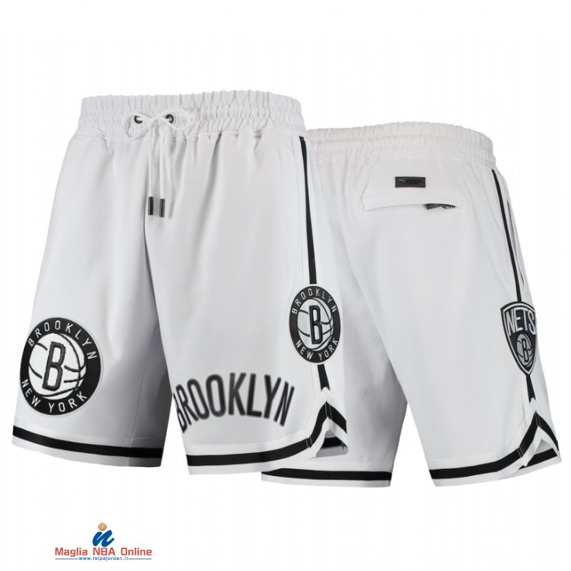 Pantaloni Basket Brooklyn Nets Bianco 2021