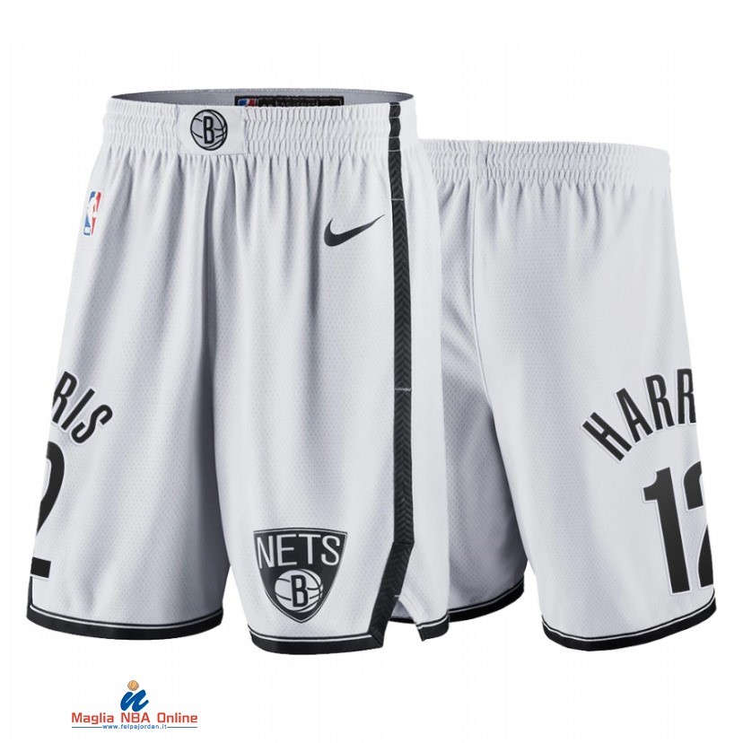 Pantaloni Basket Brooklyn Nets NO.12 Joe Harris Bianco