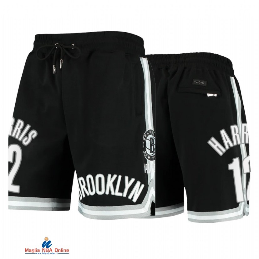 Pantaloni Basket Brooklyn Nets NO.12 Joe Harris Nero