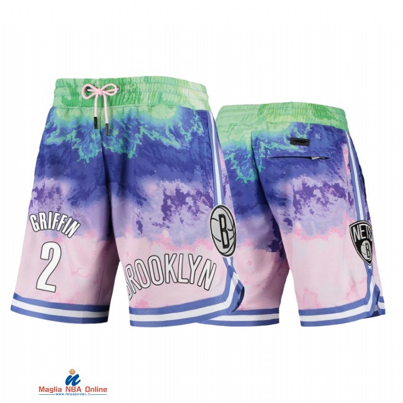 Pantaloni Basket Brooklyn Nets NO.2 Blake Griffin Porpora