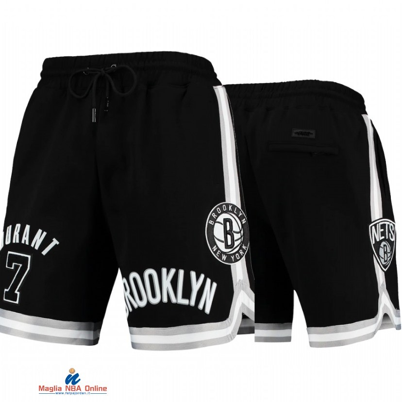 Pantaloni Basket Brooklyn Nets NO.7 Keven Durant Nero 2021