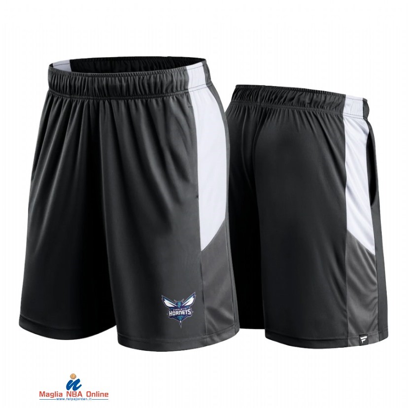 Pantaloni Basket Charlotte Hornets Grigio Nero 2021