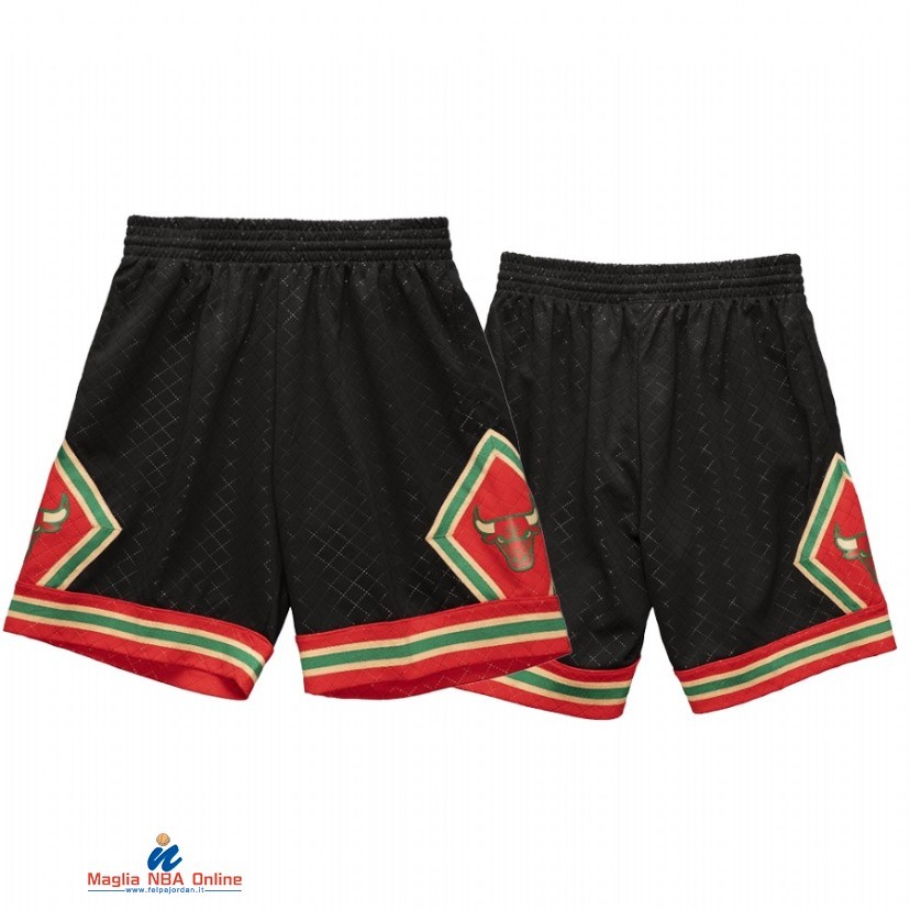 Pantaloni Basket Chicago Bulls Giallo Verde Hardwood Classics 2021