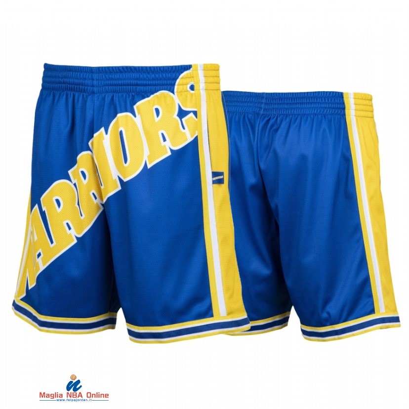 Pantaloni Basket Golden State Warriors Blu Hardwood Classics 2021