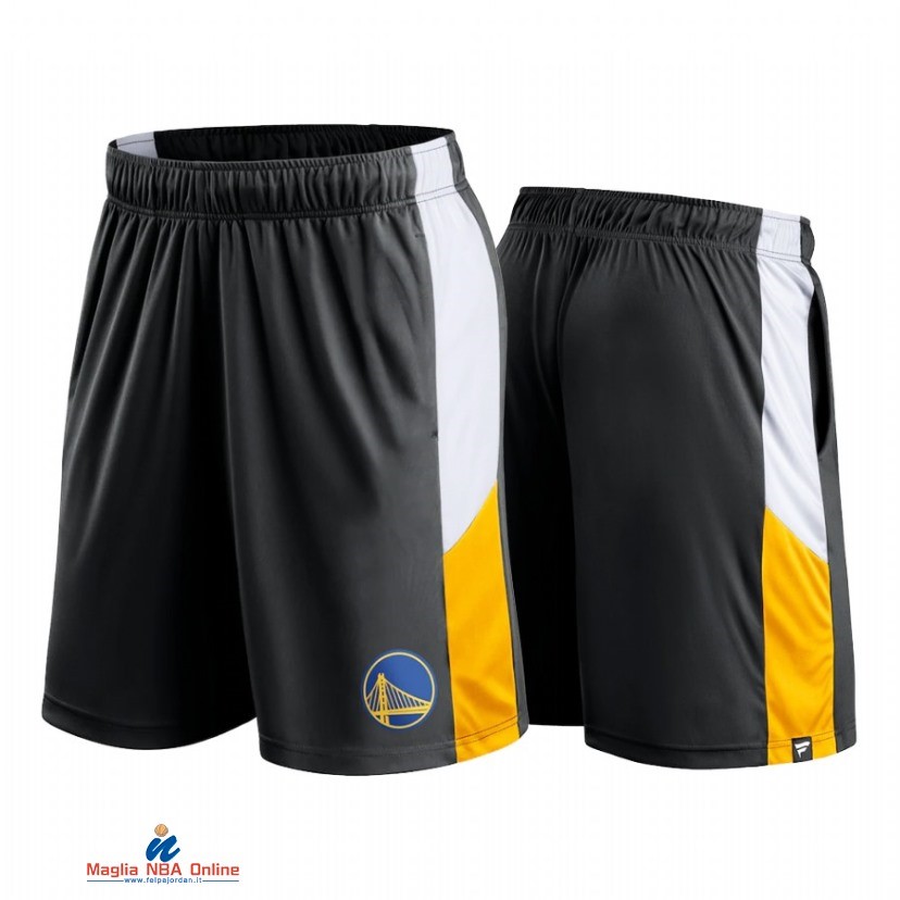 Pantaloni Basket Golden State Warriors Nero Bianco 2021