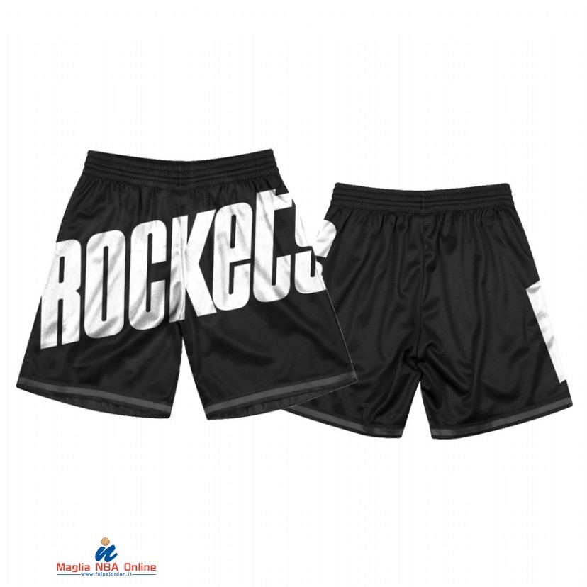 Pantaloni Basket Houston Rockets Nero Bianco 2021