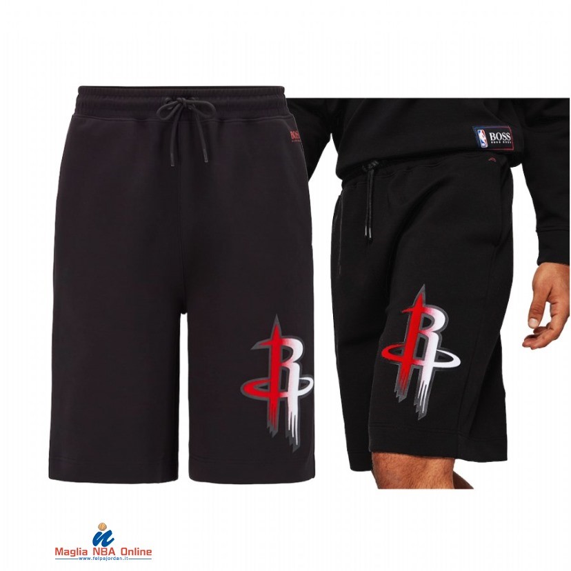 Pantaloni Basket Houston Rockets Rosso Nero 2021