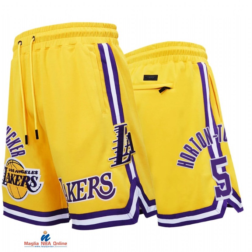 Pantaloni Basket Los Angeles Lakers NO.5 Talen Horton Tucker Oro 2021