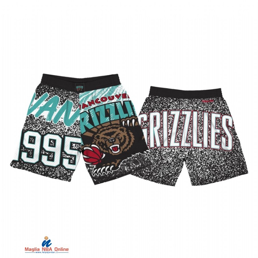 Pantaloni Basket Memphis Grizzlies Nero Throwback 2021