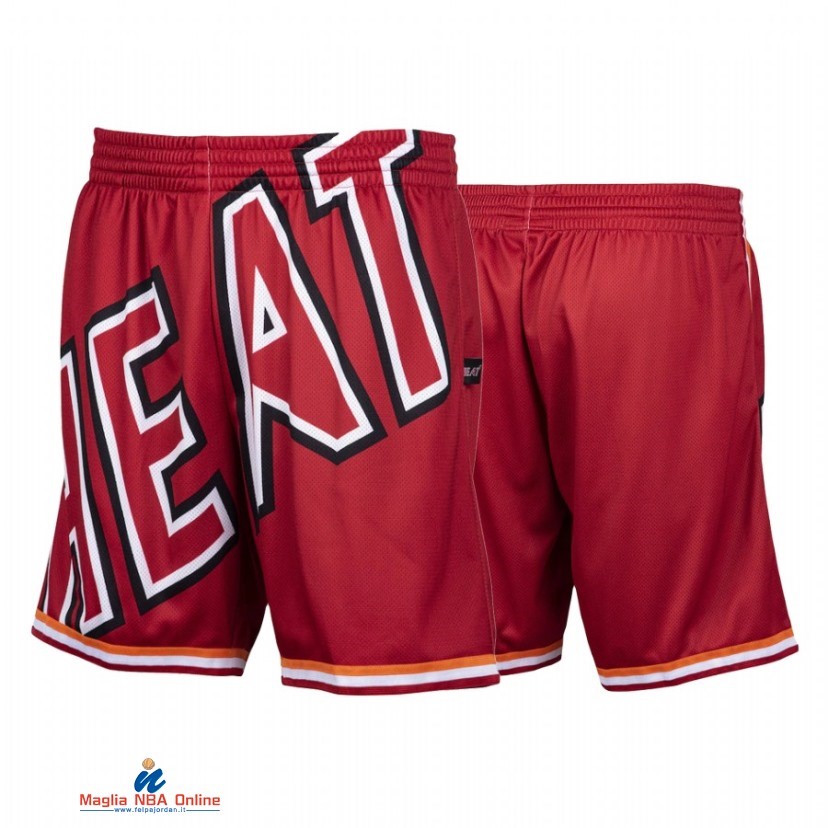 Pantaloni Basket Miami Heat Rosso Hardwood Classics 2021