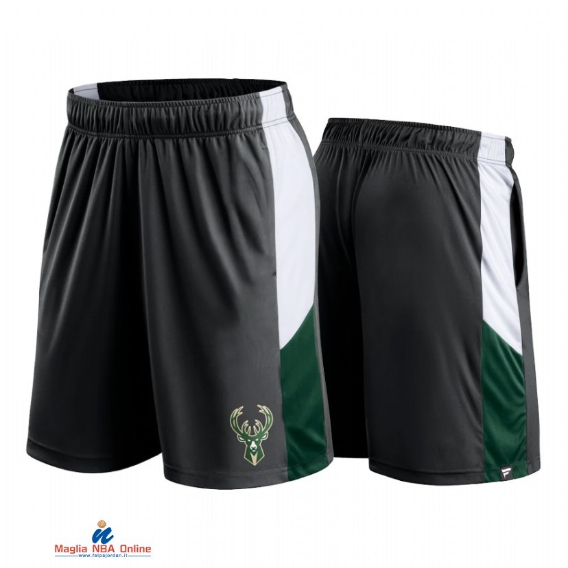 Pantaloni Basket Milwaukee Bucks Nero 2021