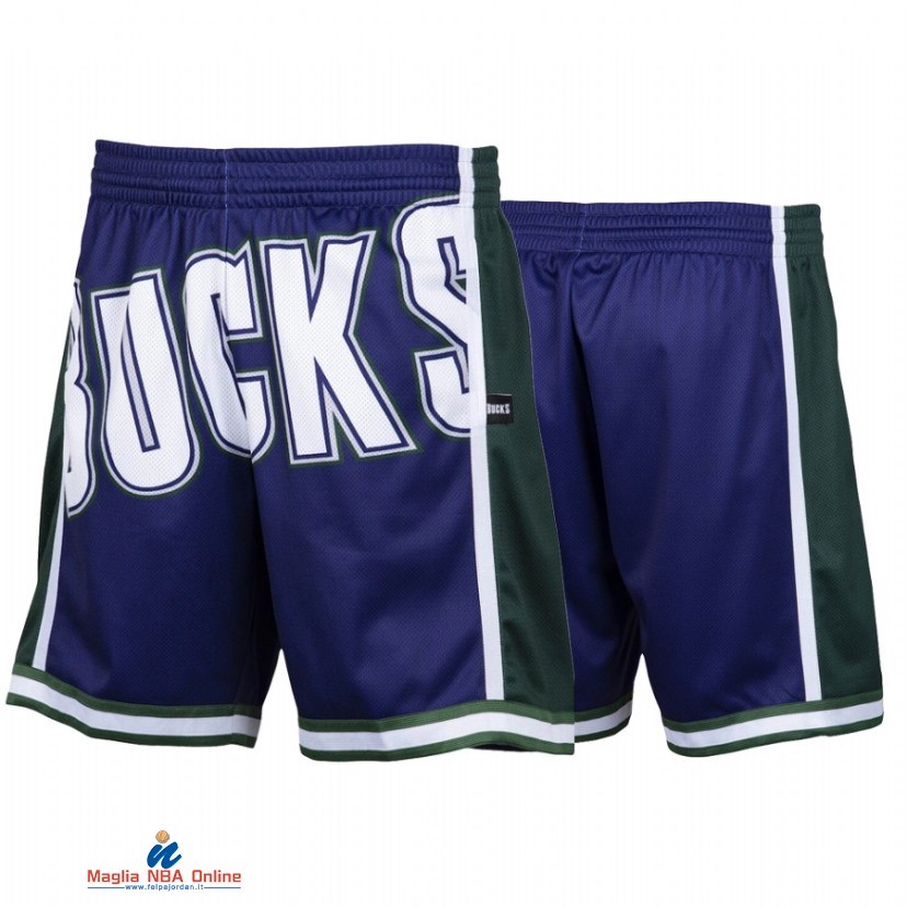 Pantaloni Basket Milwaukee Bucks Porpora Hardwood Classics 2021