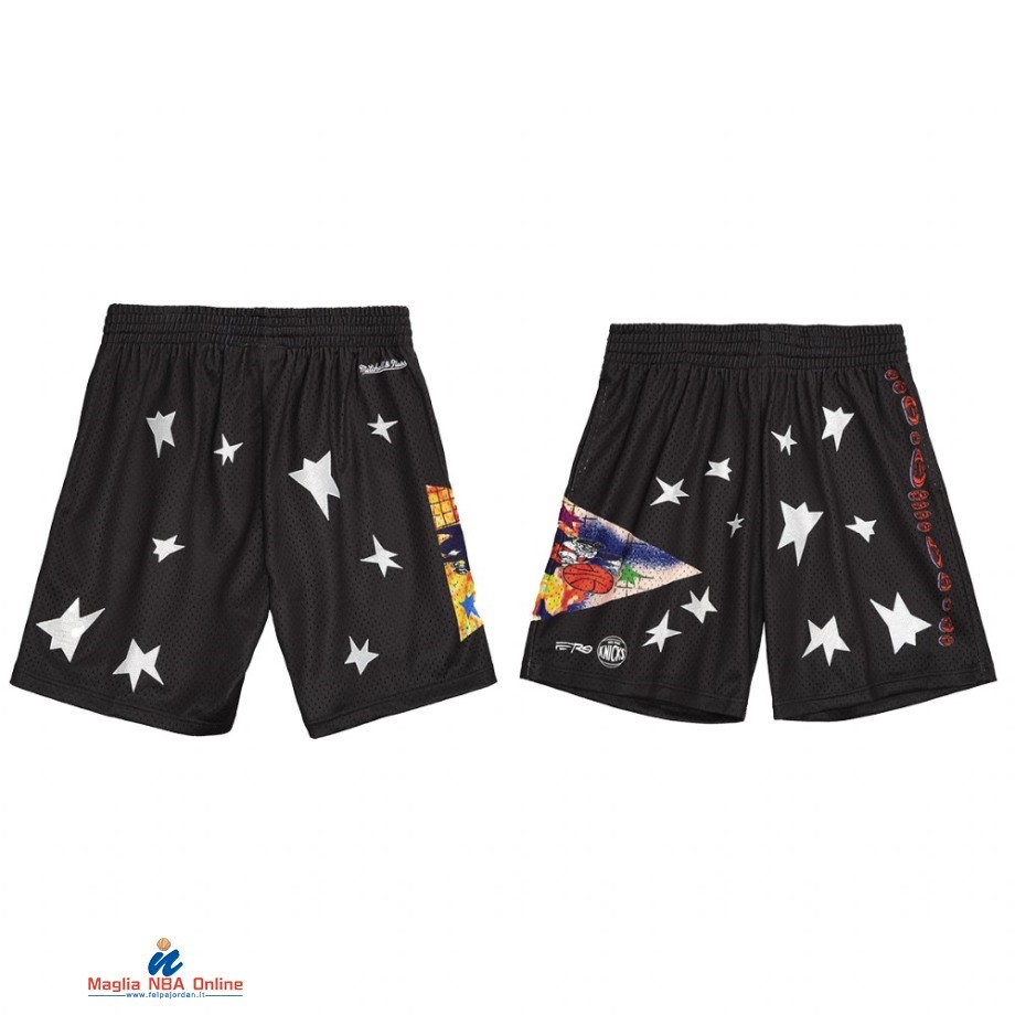 Pantaloni Basket New York Knicks Bianco Nero 2021