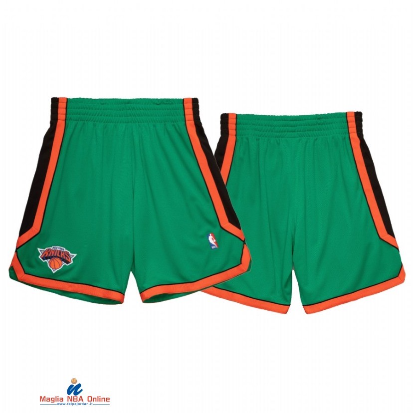 Pantaloni Basket New York Knicks Nero Arancia 2021