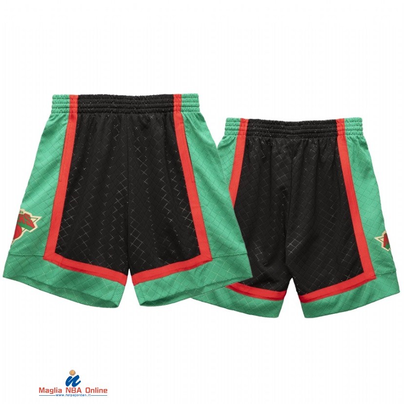 Pantaloni Basket New York Knicks Nero Verde Hardwood Classics 2021