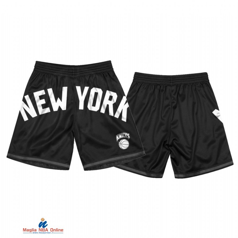 Pantaloni Basket New York Knicks New Nero Bianco 2021