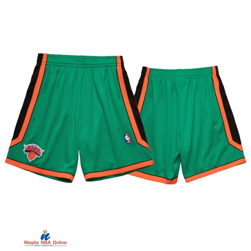 Pantaloni Basket New York Knicks Verde Arancia 2021