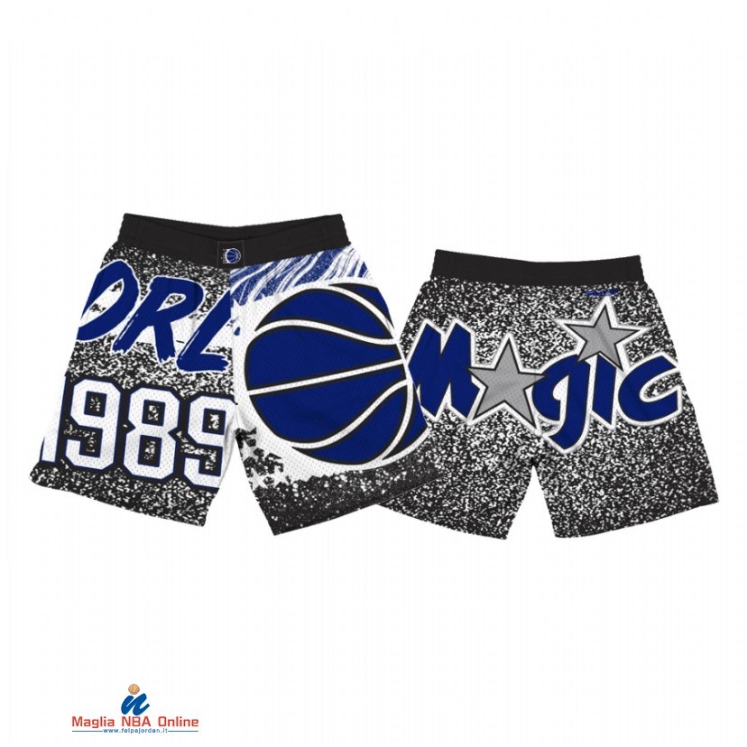 Pantaloni Basket Orlando Magic Nero Blu Throwback 2021