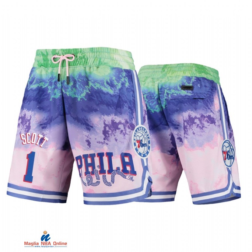 Pantaloni Basket Philadelphia 76ers NO.1 Mike Scott Porpora