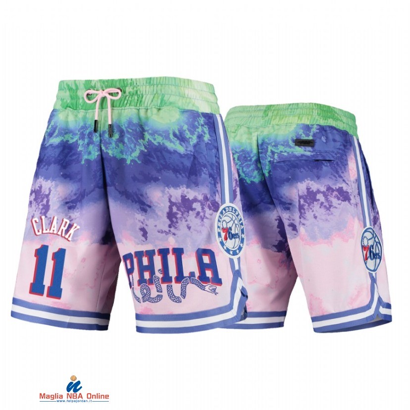 Pantaloni Basket Philadelphia 76ers NO.11 Gary Clark Porpora