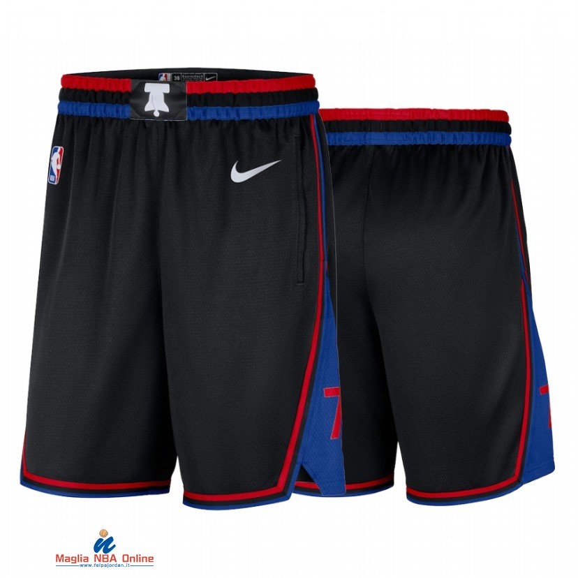 Pantaloni Basket Philadelphia 76ers Nero 2021