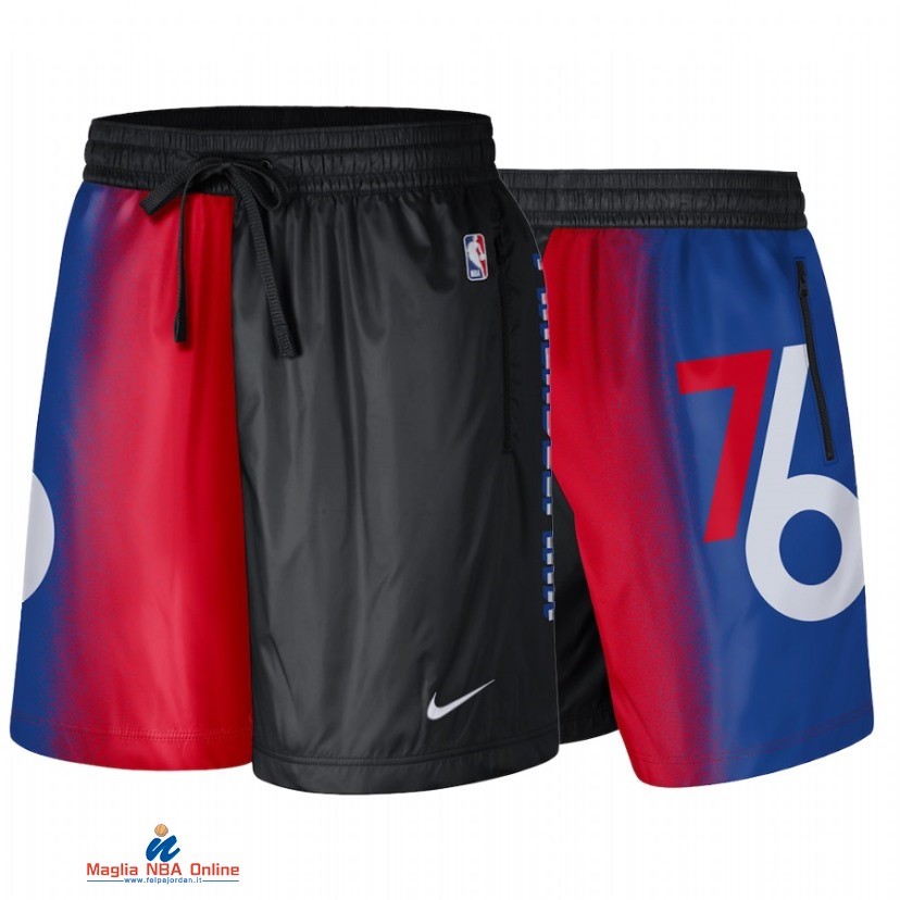 Pantaloni Basket Philadelphia 76ers Nero Rosso 2020-21