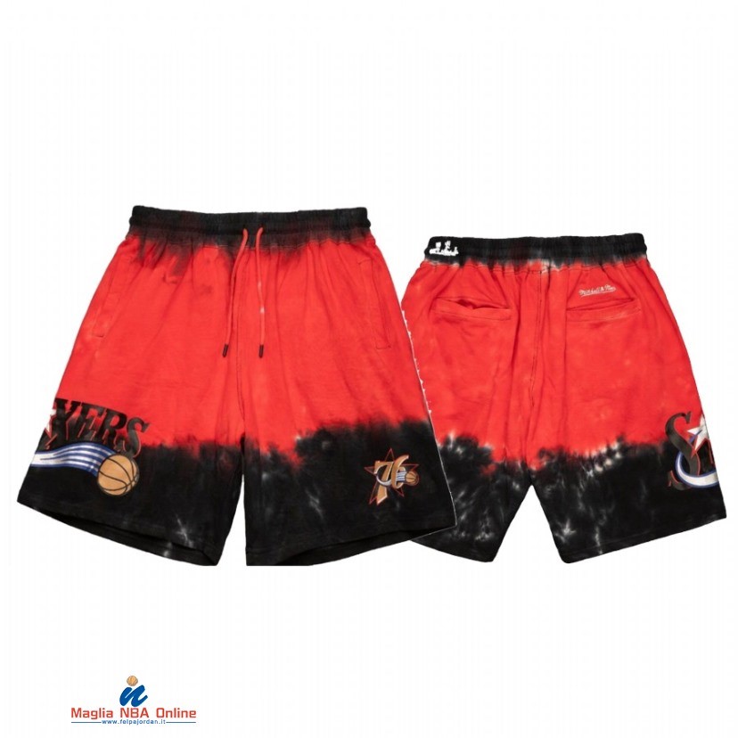 Pantaloni Basket Philadelphia 76ers Rosso Nero 2021