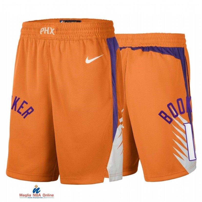 Pantaloni Basket Phoenix Suns NO.1 Devin Booker Arancia