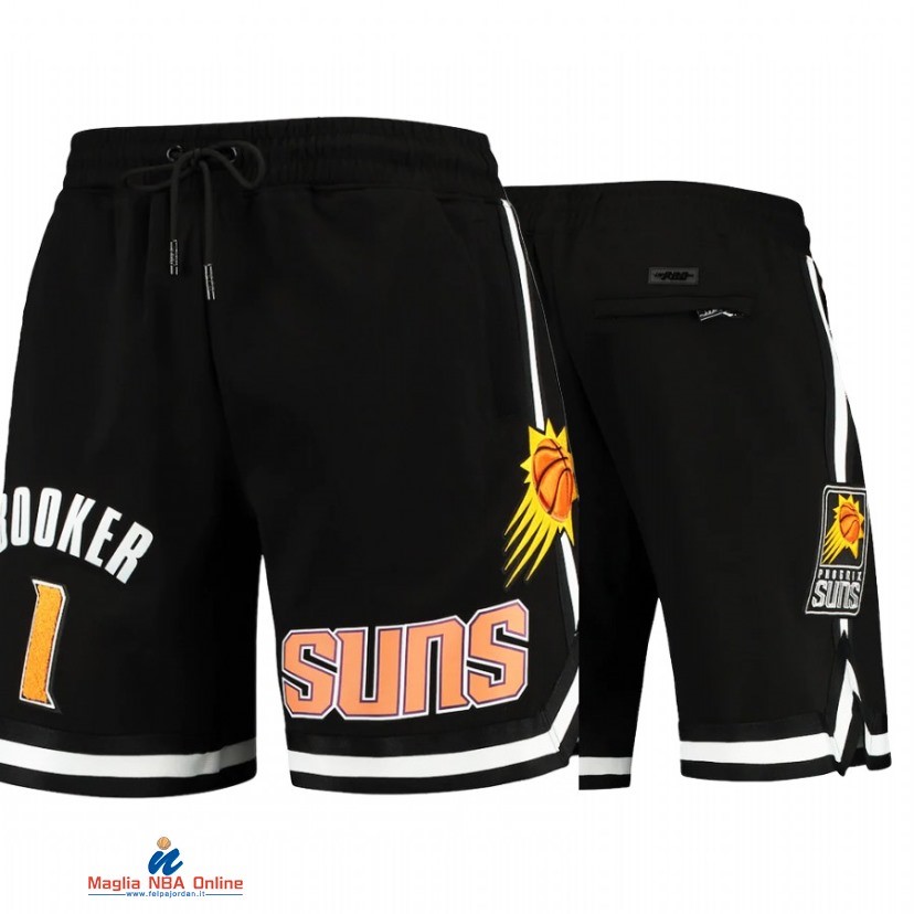 Pantaloni Basket Phoenix Suns NO.1 Devin Booker Nero 2021-22