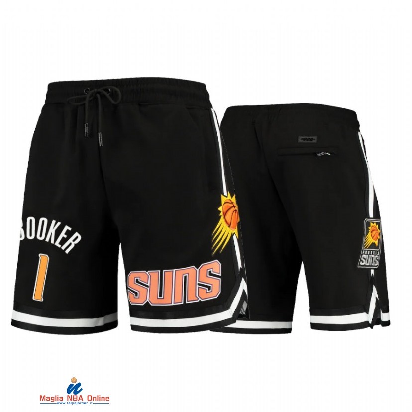 Pantaloni Basket Phoenix Suns NO.1 Devin Booker Nero