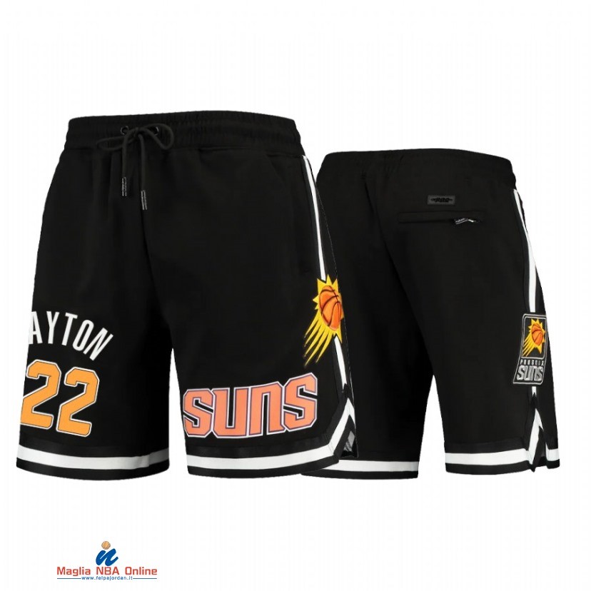 Pantaloni Basket Phoenix Suns NO.22 Deandre Ayton Nero