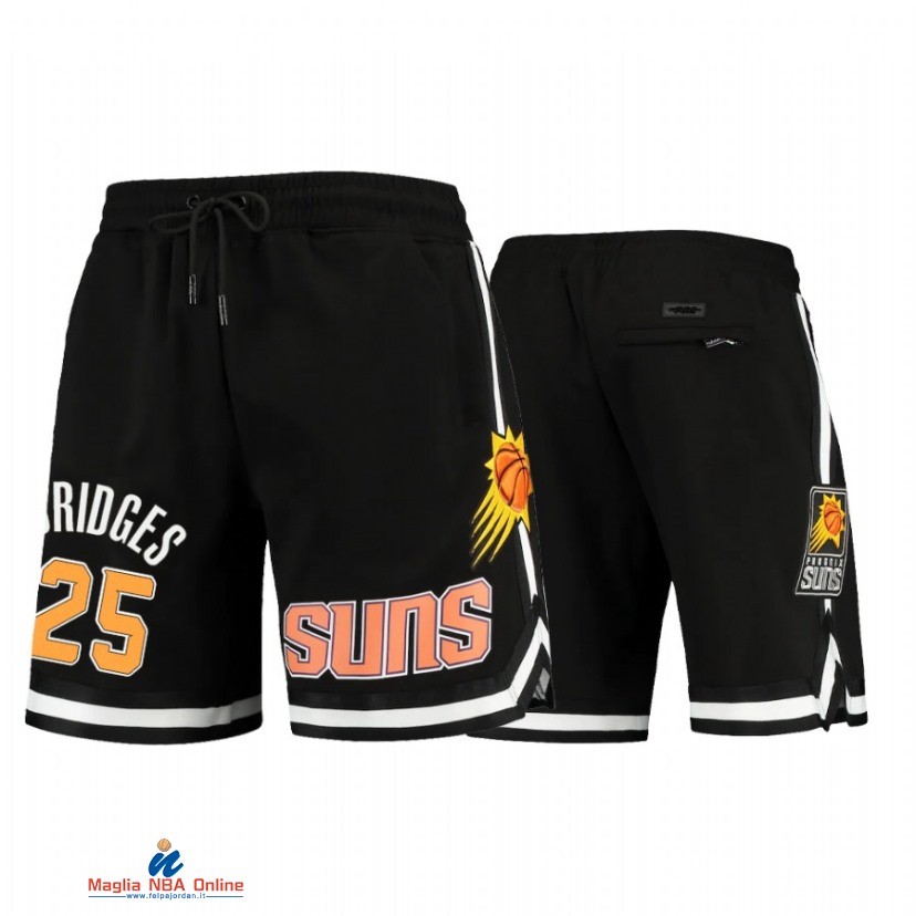 Pantaloni Basket Phoenix Suns NO.25 Mikal Bridges Nero