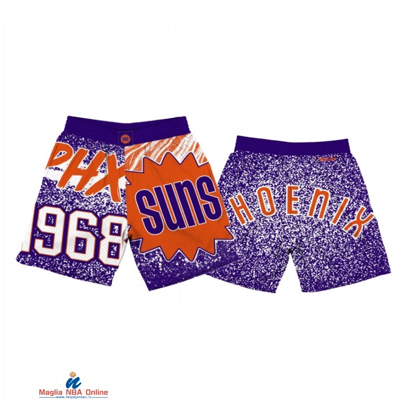 Pantaloni Basket Phoenix Suns Porpora Rosso Throwback 2021